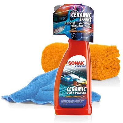 SONAX XTREME Ceramic Quick Detailer 750ml Set Mikrofasertücher Sprühversiegelung
