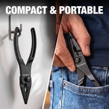 WORKPRO 4.5"Long Nose Slip Joint Pliers for Tight Space2Position,Small Portable