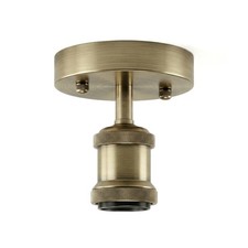 Ceiling Rose Light Fitting Vintage Industrial Flush Mount Lamp Bulb E27 Holder