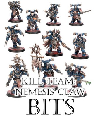 Warhammer 40k Kill Team: Nemesis Claw Bits, Chaos Space Marine Night Lords