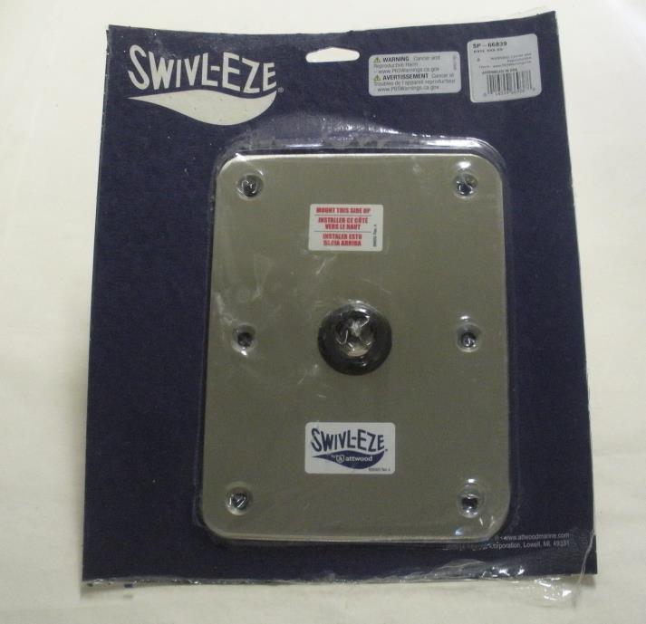 Swivl-Eze Stainless Steel Pedestal Seat Base Plate 6 x 8 For 3/4"" Pin