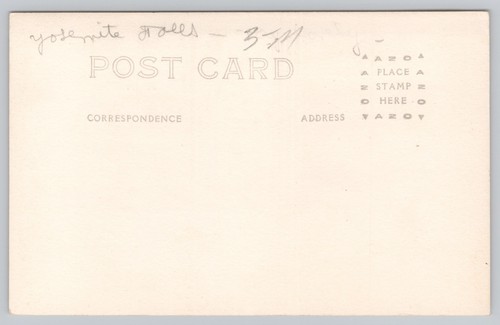 Yosemite Falls RPPC Kalifornien Echtfoto um 1918-1930 Postkarte - Bild 2 von 2