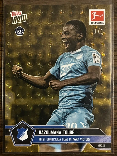 2025-26 Bundesliga Topps NOW #46 Bazoumana Toure TSG Hoffenheim FOILFRACTOR 1/1