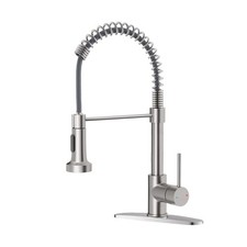OWOFAN Kitchen Faucet with Pull Down Sprayer Brushed Nickel Stainless Steel 1...
