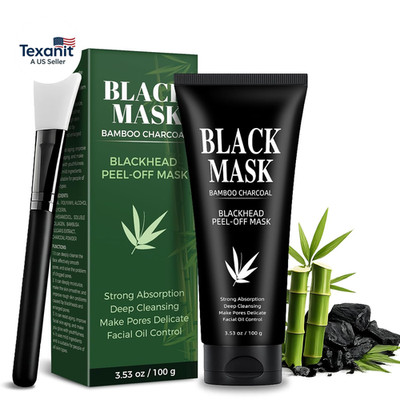 Blackhead Remover Mask, Charcoal Peel off Face Mask with Brush & Blackhead Remov