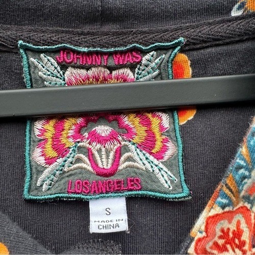 JOHNNY WAS Hoodie Sweatshirt Damen Small Ardell Blumen Boho Taschen - Bild 7 von 8