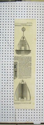 Original alter antiker Druck 1858 Alarm-Boje Seewarnleuchte 19.