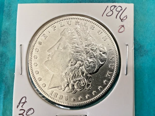 1896 O MORGAN SILVER DOLLAR HI GRADE AU RARE KEY DATE (A30)