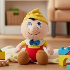 Vintage Walt Disney's Animated Film Classic Pinocchio Plush Doll Toy 7" w/ Tags