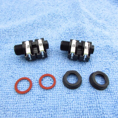 Qty 2 Headphone Jack PCB Panel Mount 4 Pin 6.4 mm Female Socket Stereo Audio 