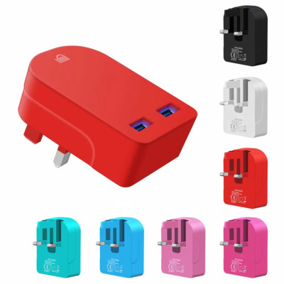 3 Pin Reise Mini 3 AMP Universal 2 Port Dual USB Stecker Wand Adapter SCHNELLLADEN