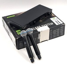 Shure Slxd4d Dual Channel Microphone Receiver With Two Beta 58a Microphones