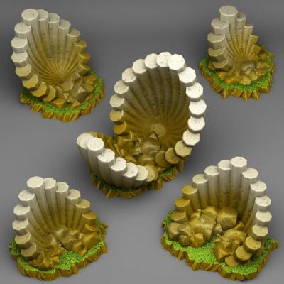 3D Printed Fantastic Plants and Rocks Pipe-organ Basalt 28mm - 32mm D&D