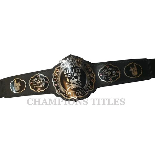 Bullet Club The Elite 2/ 4mm Zinc Heavyweight Wrestling Championship  Title Belt - Foto 2 di 8