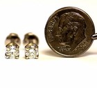 GIA certified new 14k white gold .86ct SI2-I1 I round diamond stud earrings 1.6g — photo 3