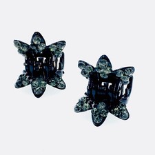 Handmade Acrylic Hair Claw Clip Jaw use Swarovski Crystal Hairpin Elegant GRAY