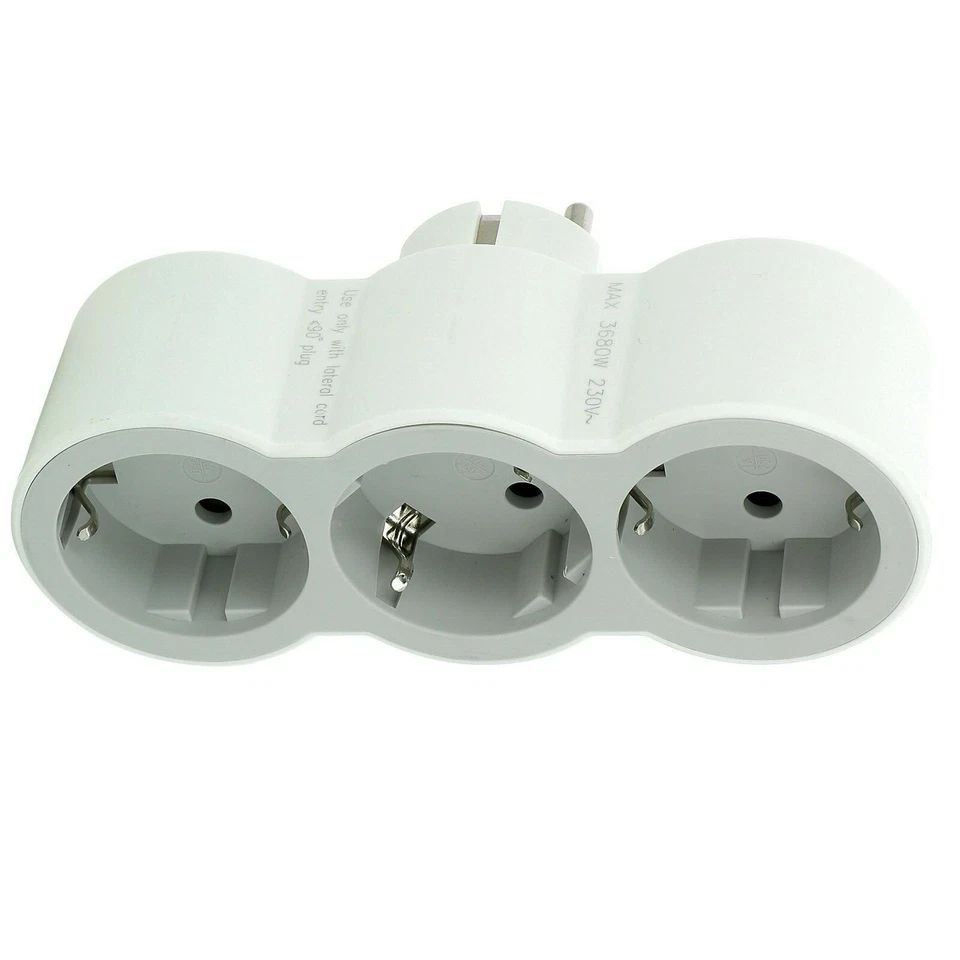 3-fach Mehrafachstecker, Multistecker, Adapter waagerecht kostenlose Lieferung - Bild 1 von 1