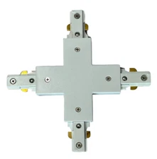 White Lighting Track X Connector - Model 7626 (H110) - 4 Tracks @ 90 Deg