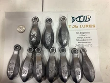 16 OZ (1 Pound) Qty 10 River Bank Fishing Sinkers Veteran Own Free Shipping