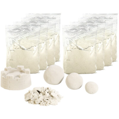 Playtastic Spielsachen: 8er-Set kinetischer Sand, fein, beige, insgesamt 8 kg