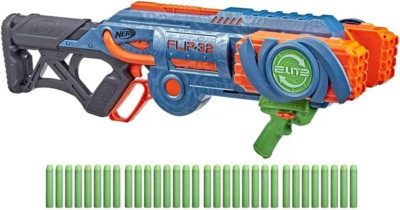 Nerf Elite 2.0 Flipshots Flip-32 Blaster - 32 Dart Barrels Flip Double FirePower