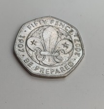 Rare 50p Fifty Pence Coin - Scouts Be Prepared 1907-2007