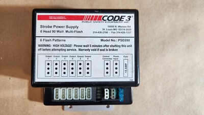 Code 3 PSE690 Strobe Power Supply 6 Head 90 Watt Multi Flash