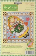 SIMPLICITIES by JANLYNN - "LOVE ANGEL" Counted Cross Stitch Kit 