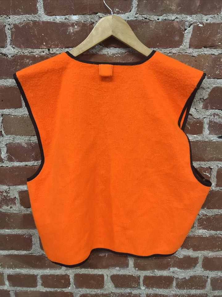 Vintage Sports Afield Orange Safety Vest Lightweight Poly Made in USA Hunting - Image 3 of 3