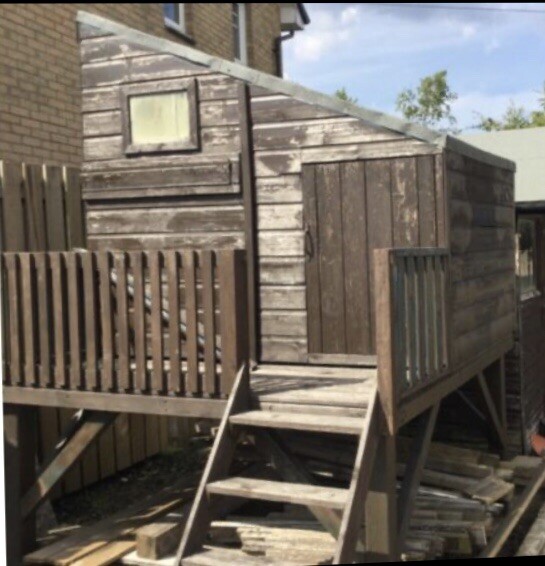 wooden wendy house b&q