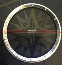 NEW SILVER METAL CHAPTER/REFLECTOR RING (31.9mm) FOR BULOVA ACCUTRON 214 WATCH