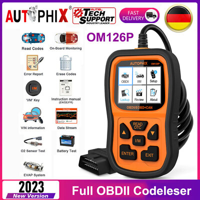 AUTOPHIX OM126P KFZ Auto OBD2 Diagnosegerät Scanner Fehlerauslesegerät Codeleser