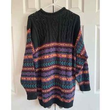 Vintage Liz Claiborne chunky knit sweater size S 100 cotton