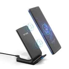 2in1 Wireless Charger Dock Stand For Samsung Galaxy S25+ S24 Apple iPhone 16 Pro