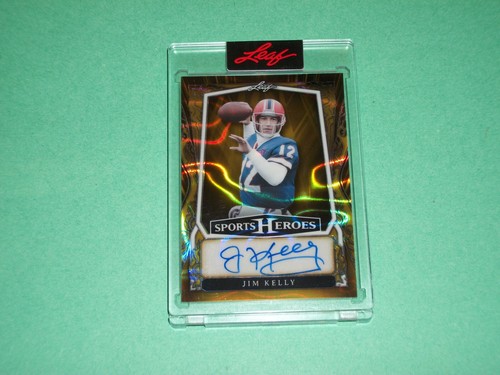Jim Kelly Auto Card 1/1 2025 Leaf Metal Sports Heroes Insert Buffalo Bills!!!!! - Picture 2 of 14