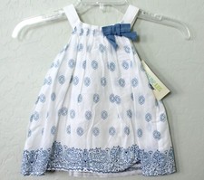 Genuine Kids OshKosh Sleeveless Cotton Bandana Border Boho Sundress Size 12M NEW