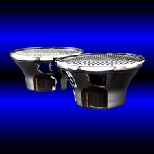 Dual Velocity Stack Chrome Air Cleaners For SBC 283 327 350 383 400 