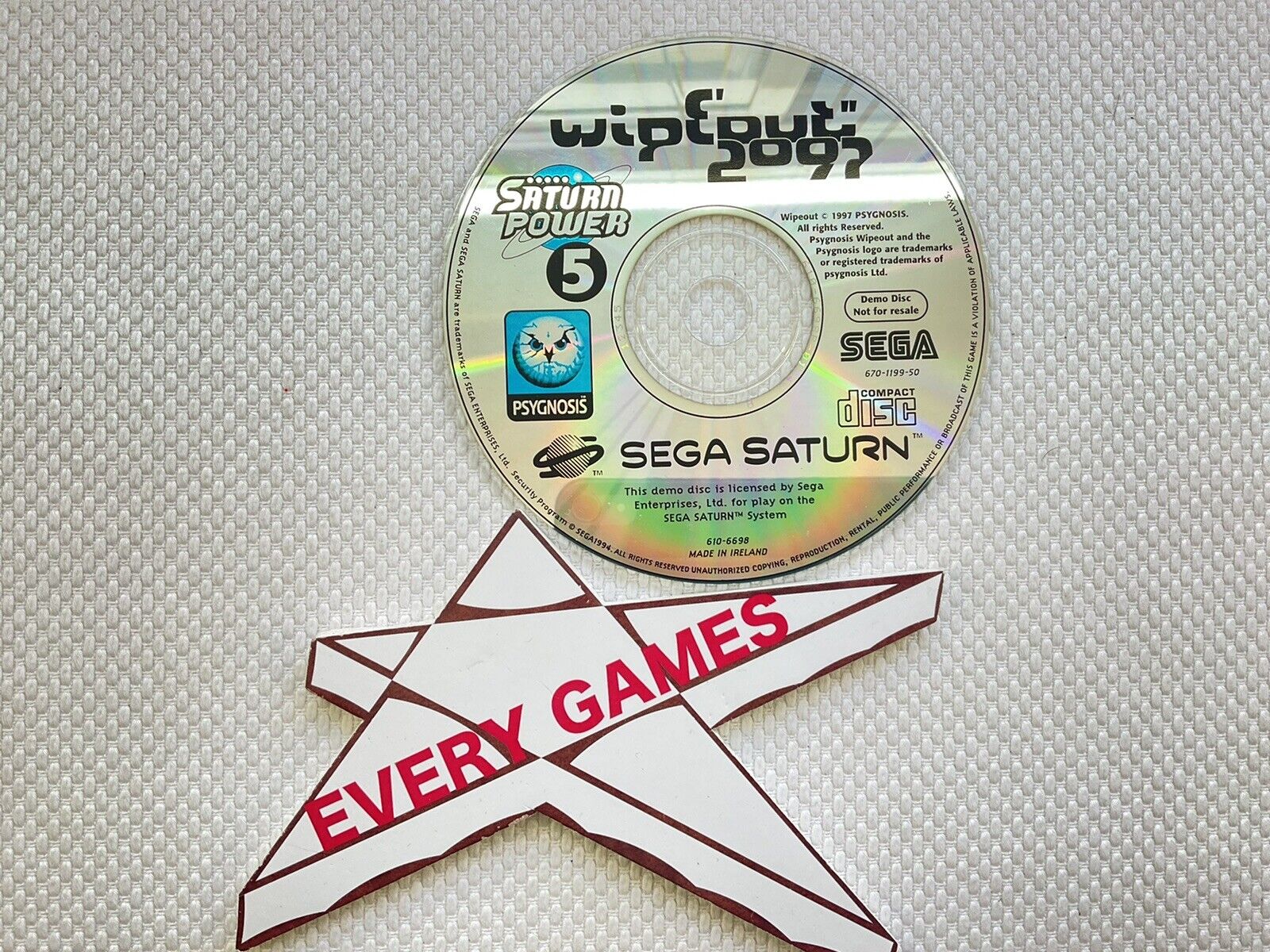 Demo Wipeout 2097 Sega Saturn BUENA CONDICION