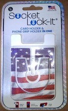 SOCKET LOCK-IT Card Holder Phone Grip Holder American Flag AMERICAN MADE NEW