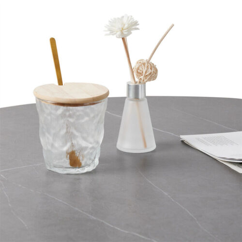 Modern Couchtisch Wohnzimmertisch Set rund Sofatisch mit Metallrahmen Keramik - Bild 6 von 7