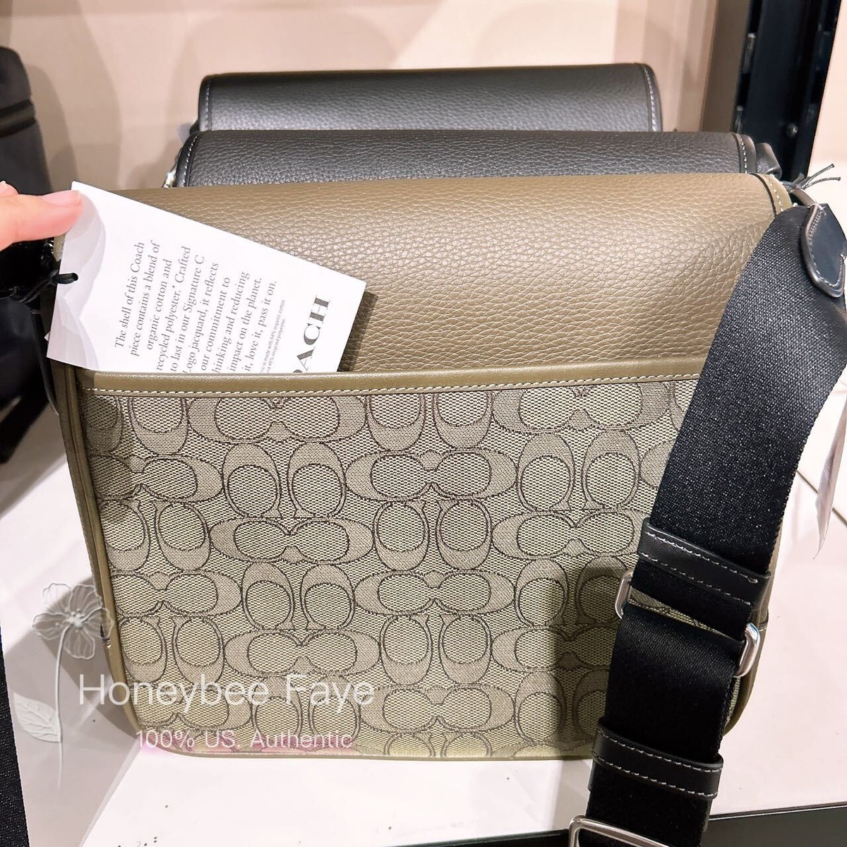 NWT Coach MEN'S Sprint Map Bag 25 In Signature Jacquard