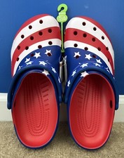 CROCS CLASSIC AMERICAN FLAG CLOG 4th of July Crocs Size 8 Men  s New