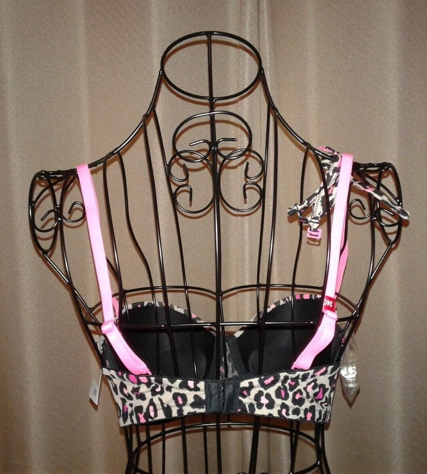 Nuevo con etiquetas Sujetador So Muti-Way Convertible Sin Tirantes Rosa Estampado Leopardo 34C con 3 Juegos de Correas Foto 2 de 4