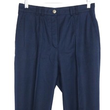 Vintage Escada Sport Womens Pants Blue Seamed Stright Leg Pockets EU 42 US 6