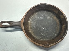 VINTAGE Cast Iron Skillet 3 SK D Made in USA 6" Pan