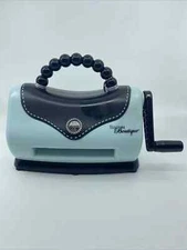 SIZZIX Texture Boutique Embossing Machine Cardmaking Baby Blue A14 machine only