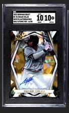 2022 Bowman Draft Oscar Colas Invicta Auto GOLD /50 SGC 10 / 10 White Sox