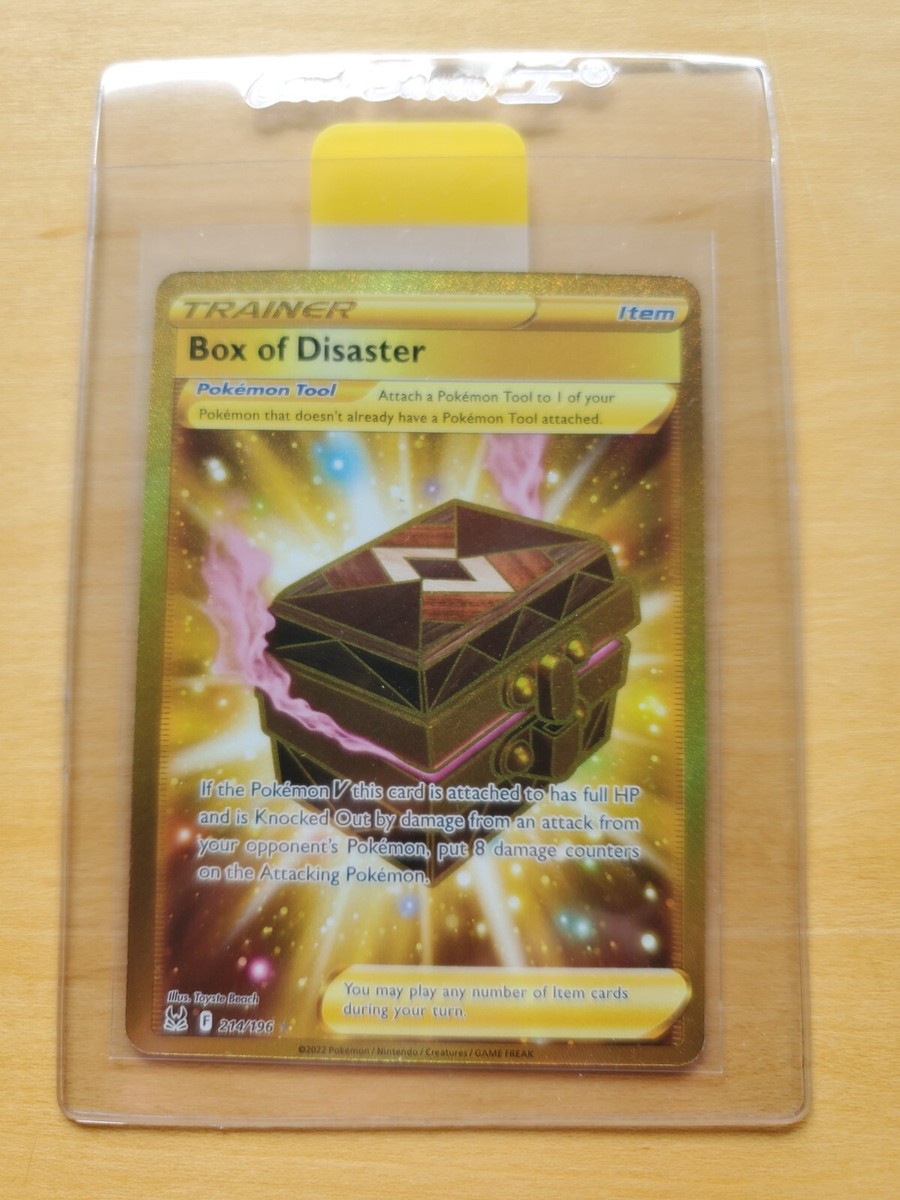 Pokemon Box of Disaster Lost Origin Secret Rare Gold Trainer Card 214/196  Mint