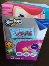 Shopkins 3 piece Twin Sheet Set Brand New