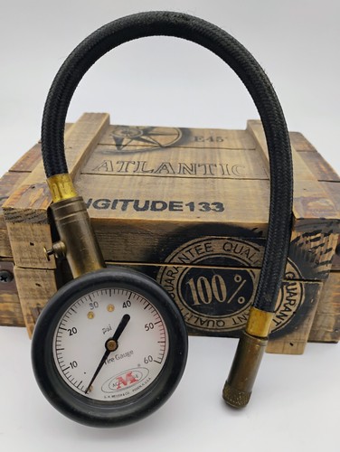 Vintage Meiser Accu-Gage Precision Tire Pressure Gauge 0-60 Psi Made In - Foto 9